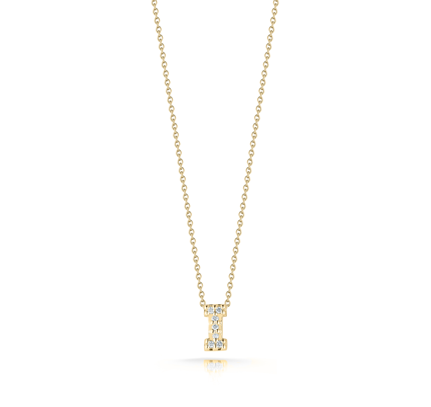 Roberto Coin Tiny Treasures Yellow Gold "Love Letter" Initial Pendant